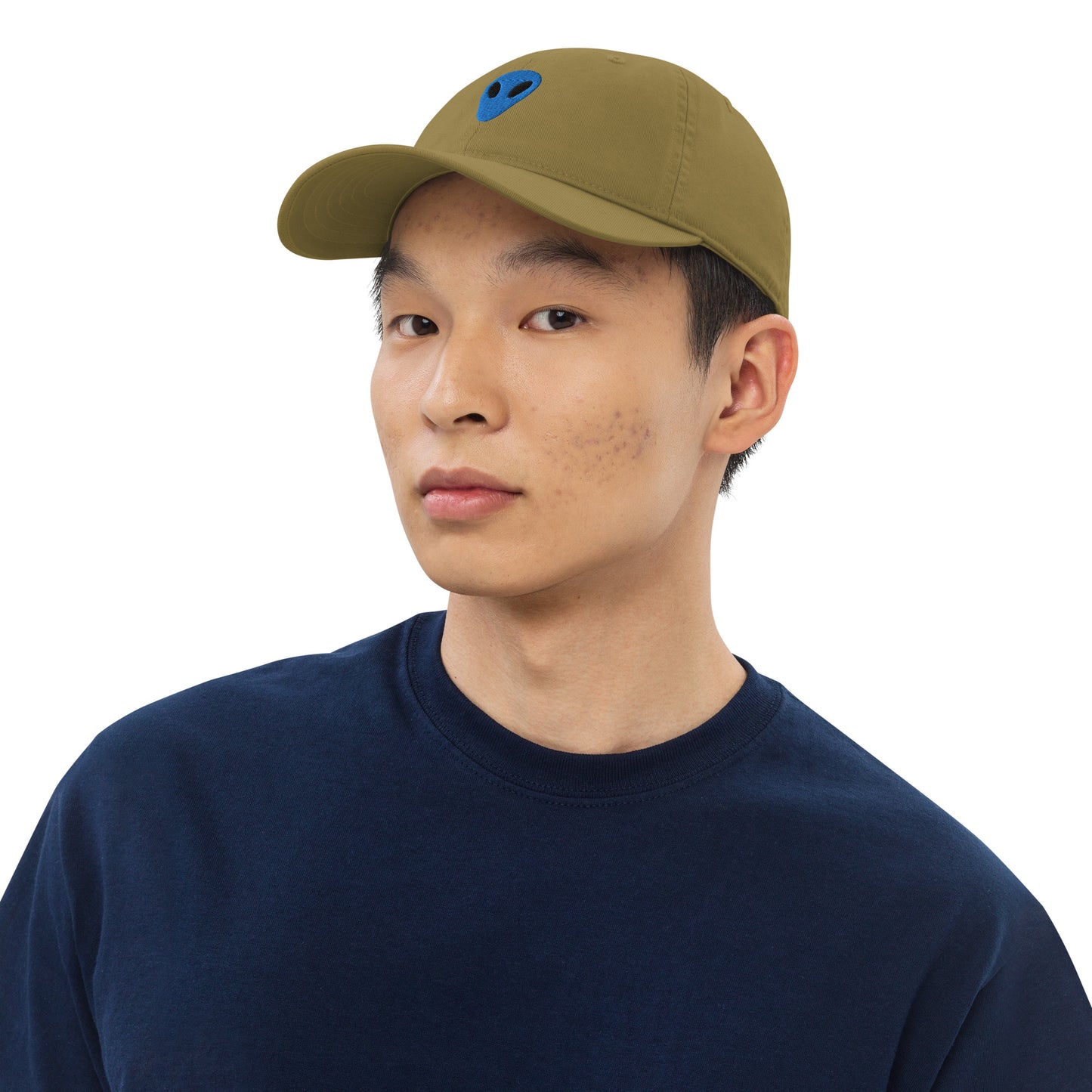 Blue Alien I thought you looked familiar Organic Cotton Dad Hat