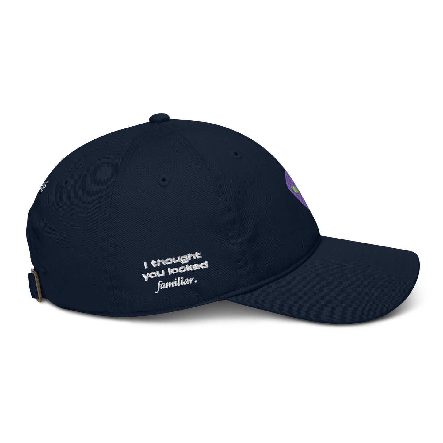 Purple Alien I thought you looked familiar Organic Cotton Dad Hat