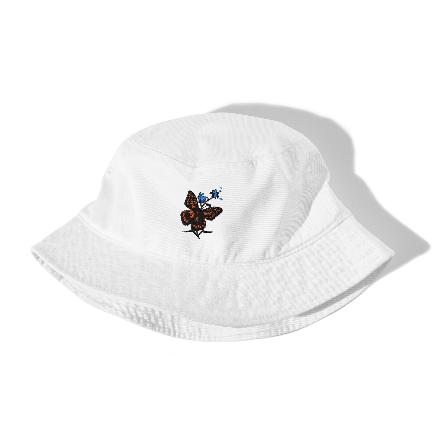 Butterfly and Flowers Organic Cotton Bucket Hat