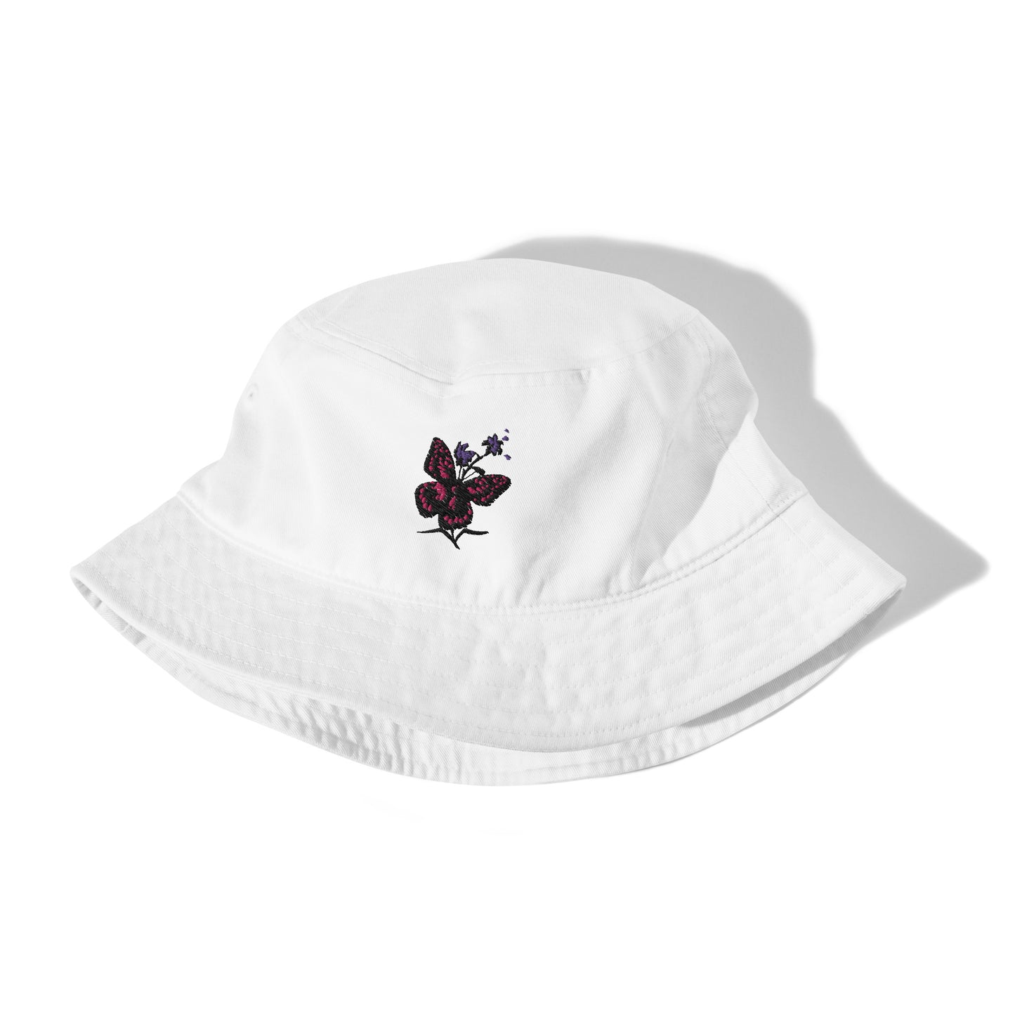 Pink Butterfly Organic Cotton Bucket Hat