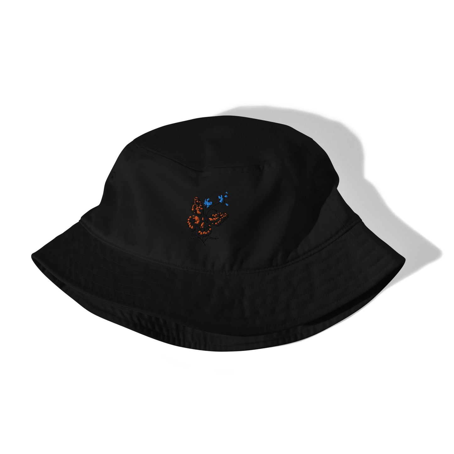 Butterfly and Flowers Organic Cotton Bucket Hat