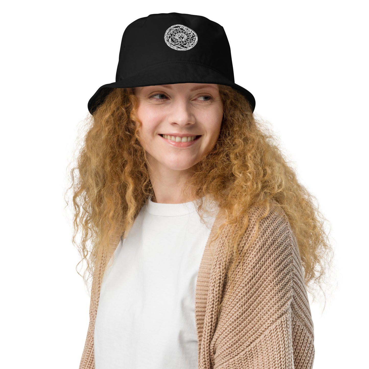 Medusa Sun Medallion Organic Cotton bucket hat