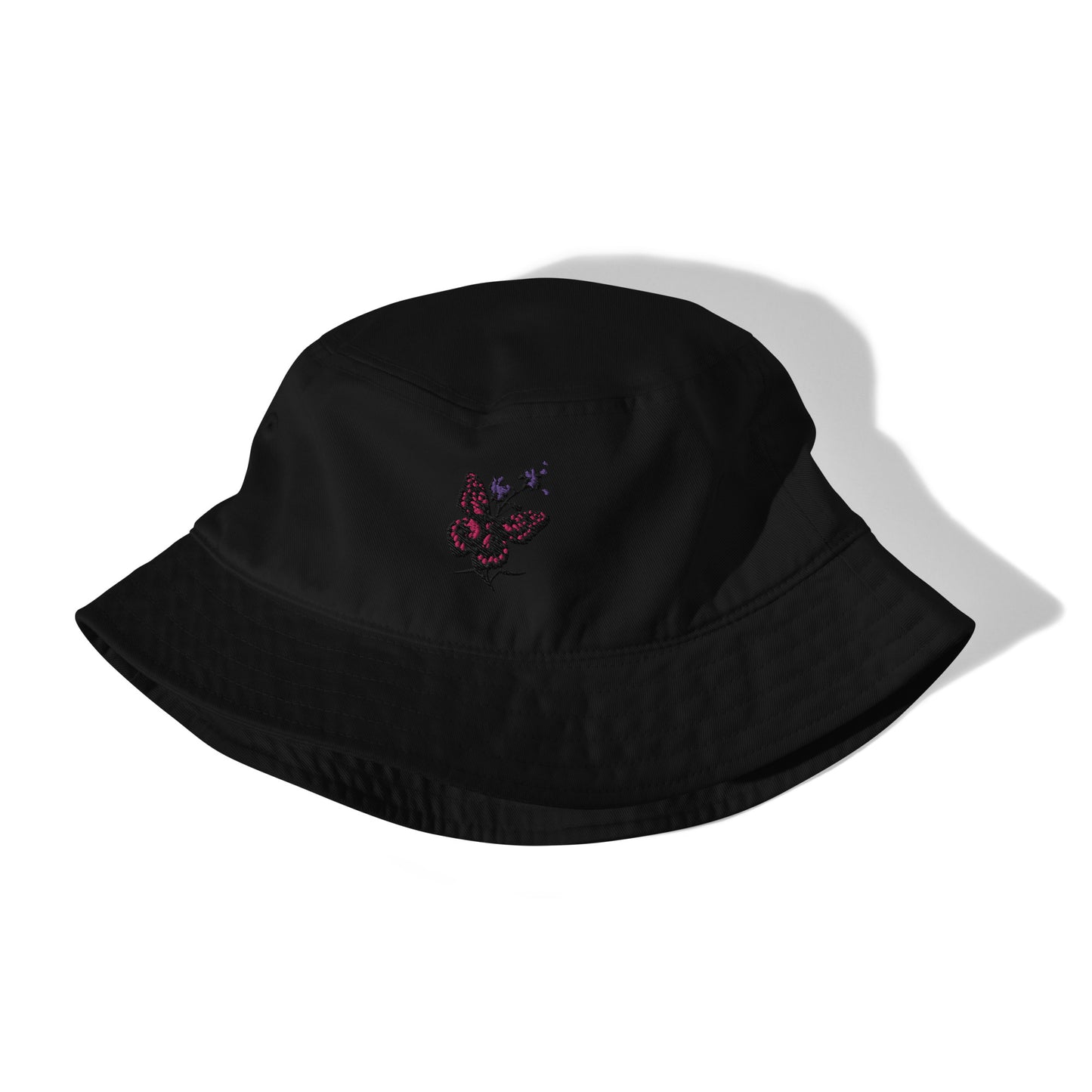 Pink Butterfly Organic Cotton Bucket Hat