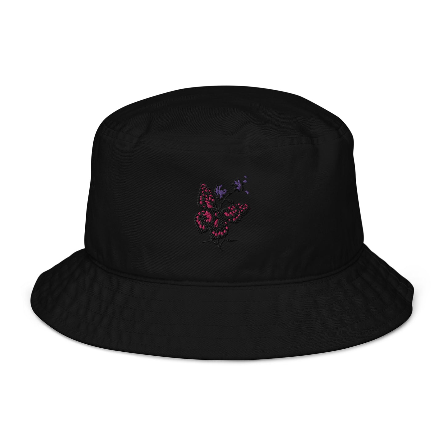 Pink Butterfly Organic Cotton Bucket Hat