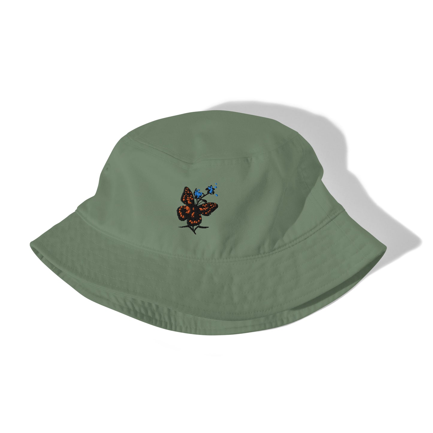 Butterfly and Flowers Organic Cotton Bucket Hat