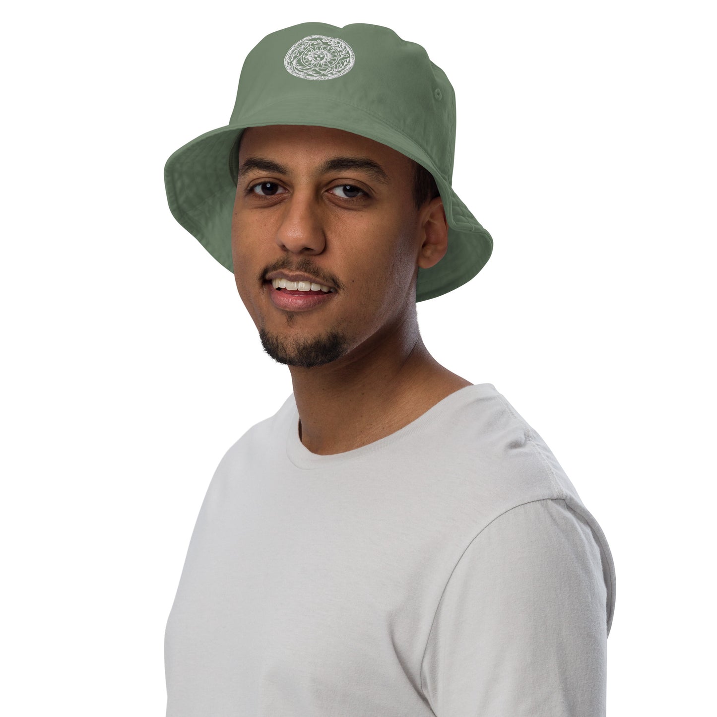 Medusa Sun Medallion Organic Cotton bucket hat