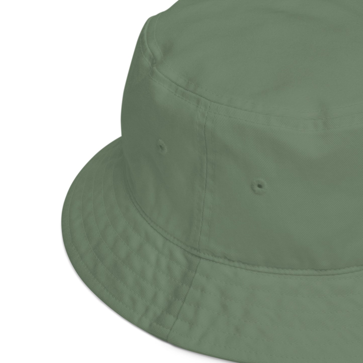 Pink Alien Green Eyes Organic Cotton Bucket Hat