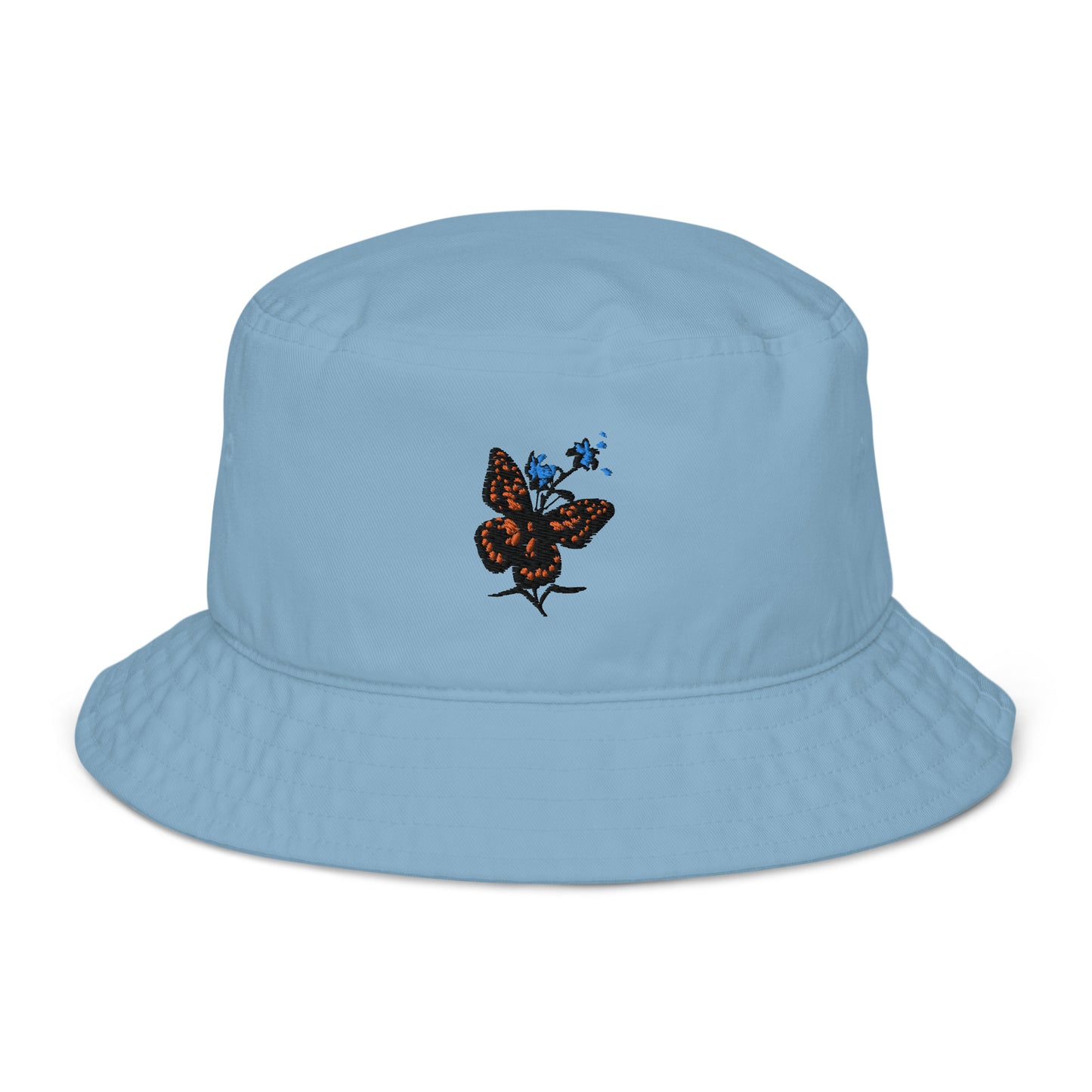 Butterfly and Flowers Organic Cotton Bucket Hat