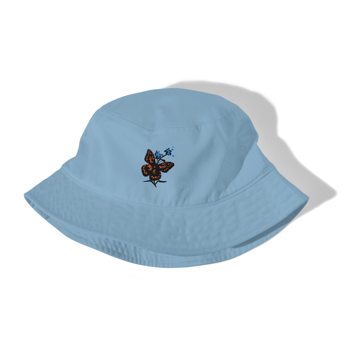 Butterfly and Flowers Organic Cotton Bucket Hat