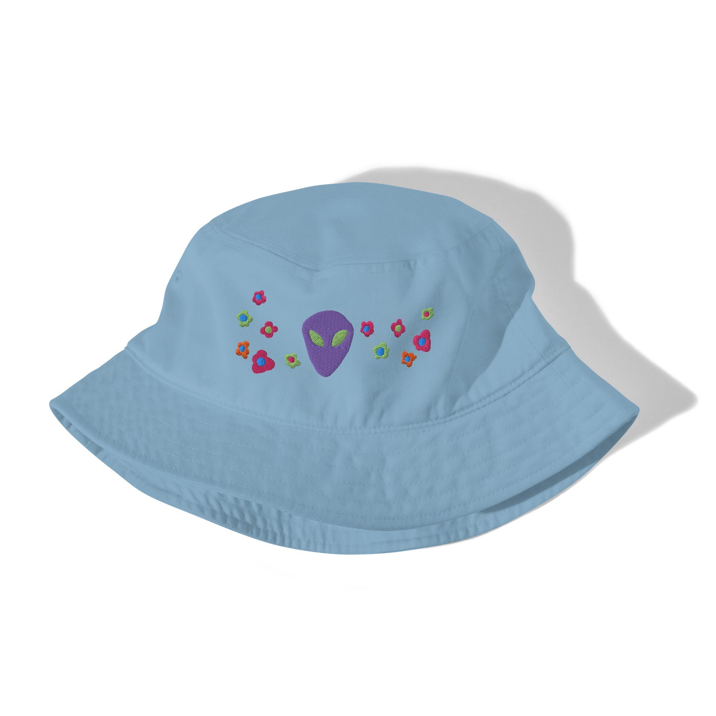 Alien and Flowers Organic Cotton Bucket Hat