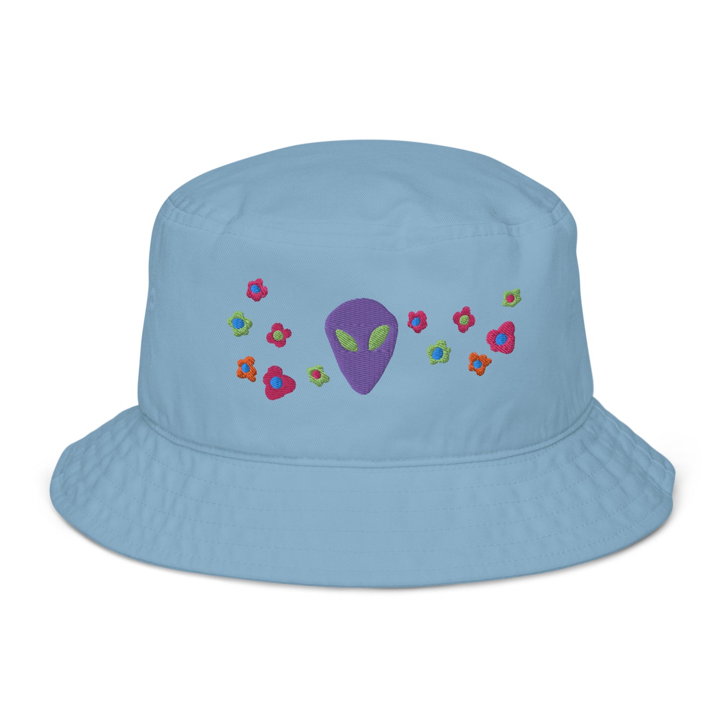 Alien and Flowers Organic Cotton Bucket Hat