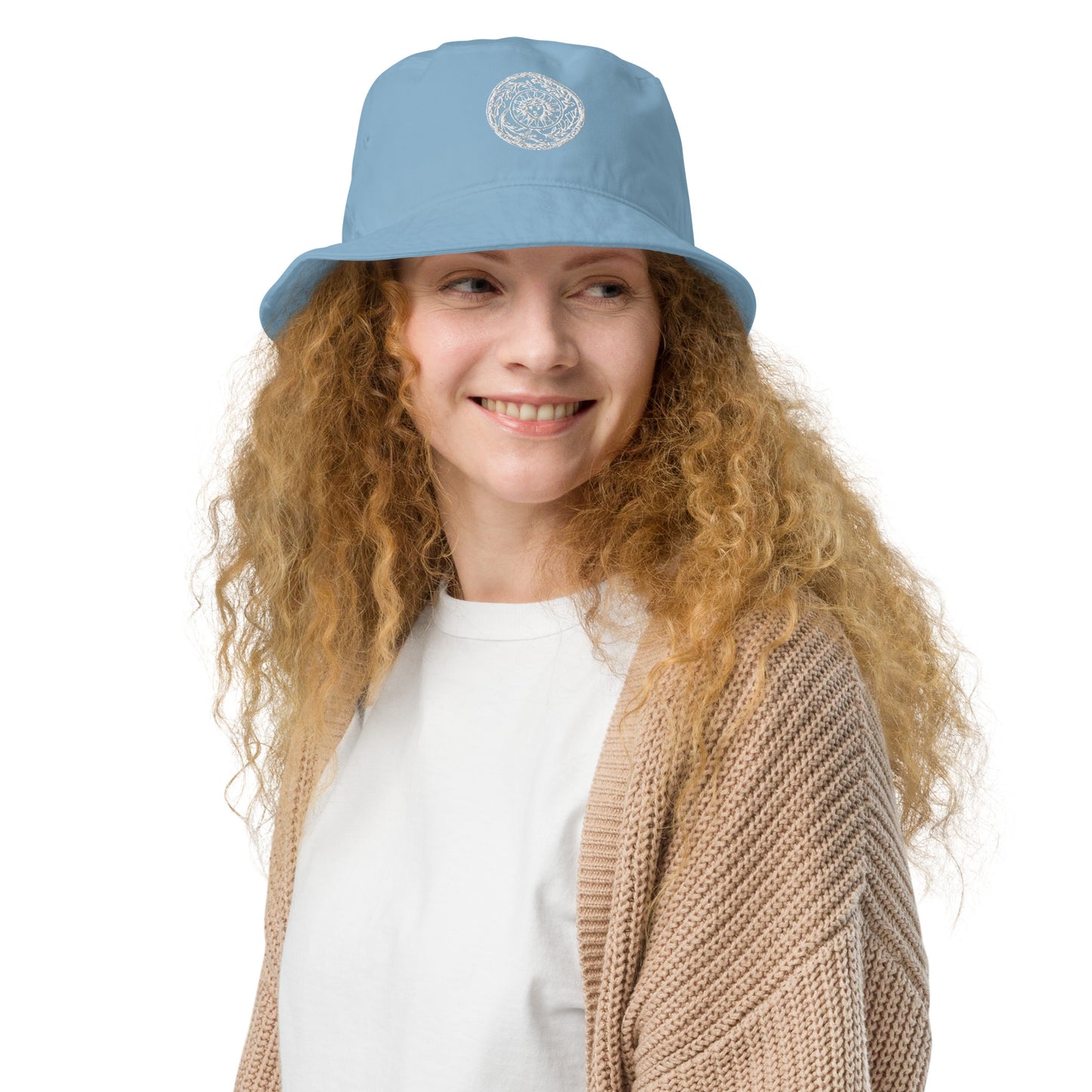 Medusa Sun Medallion Organic Cotton bucket hat