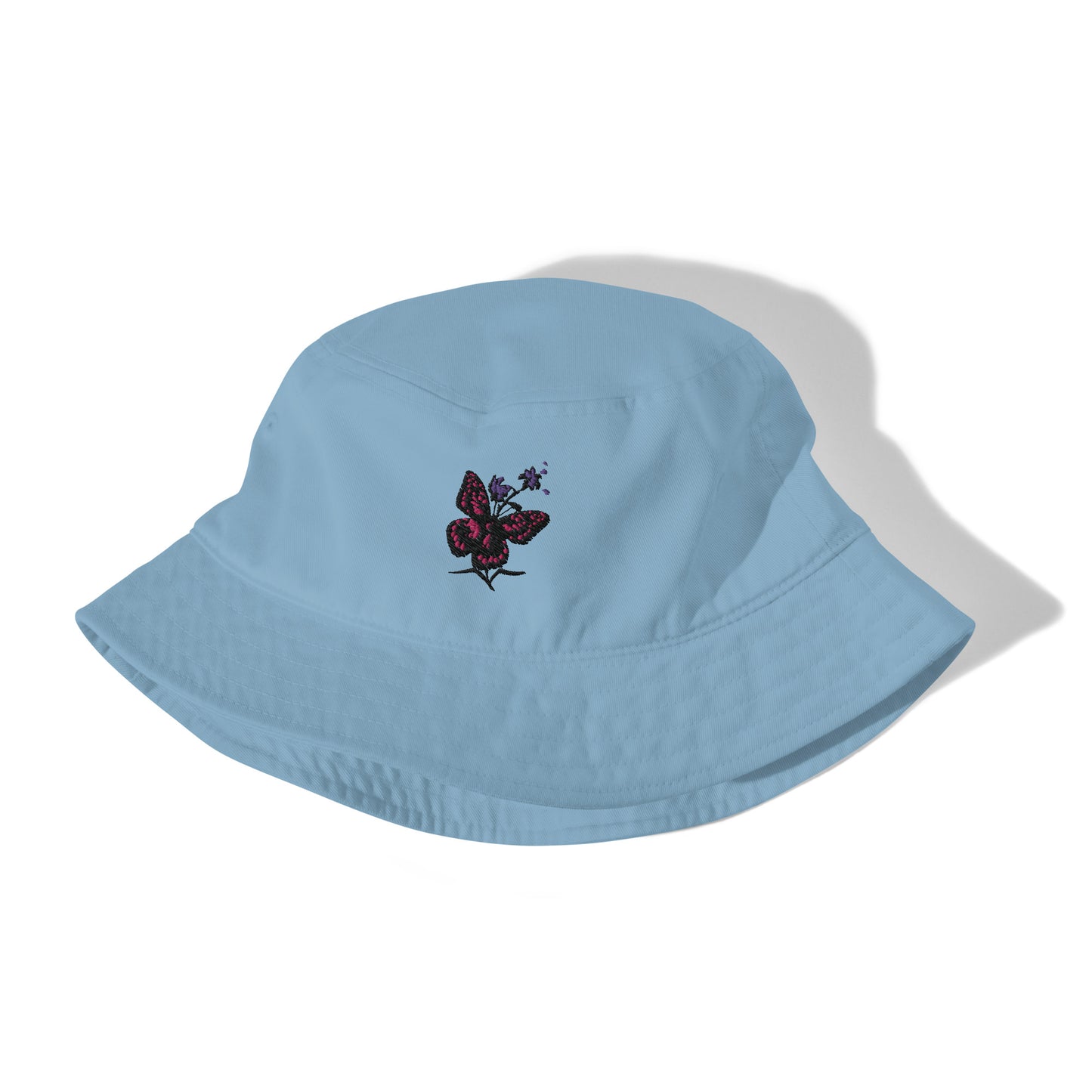 Pink Butterfly Organic Cotton Bucket Hat