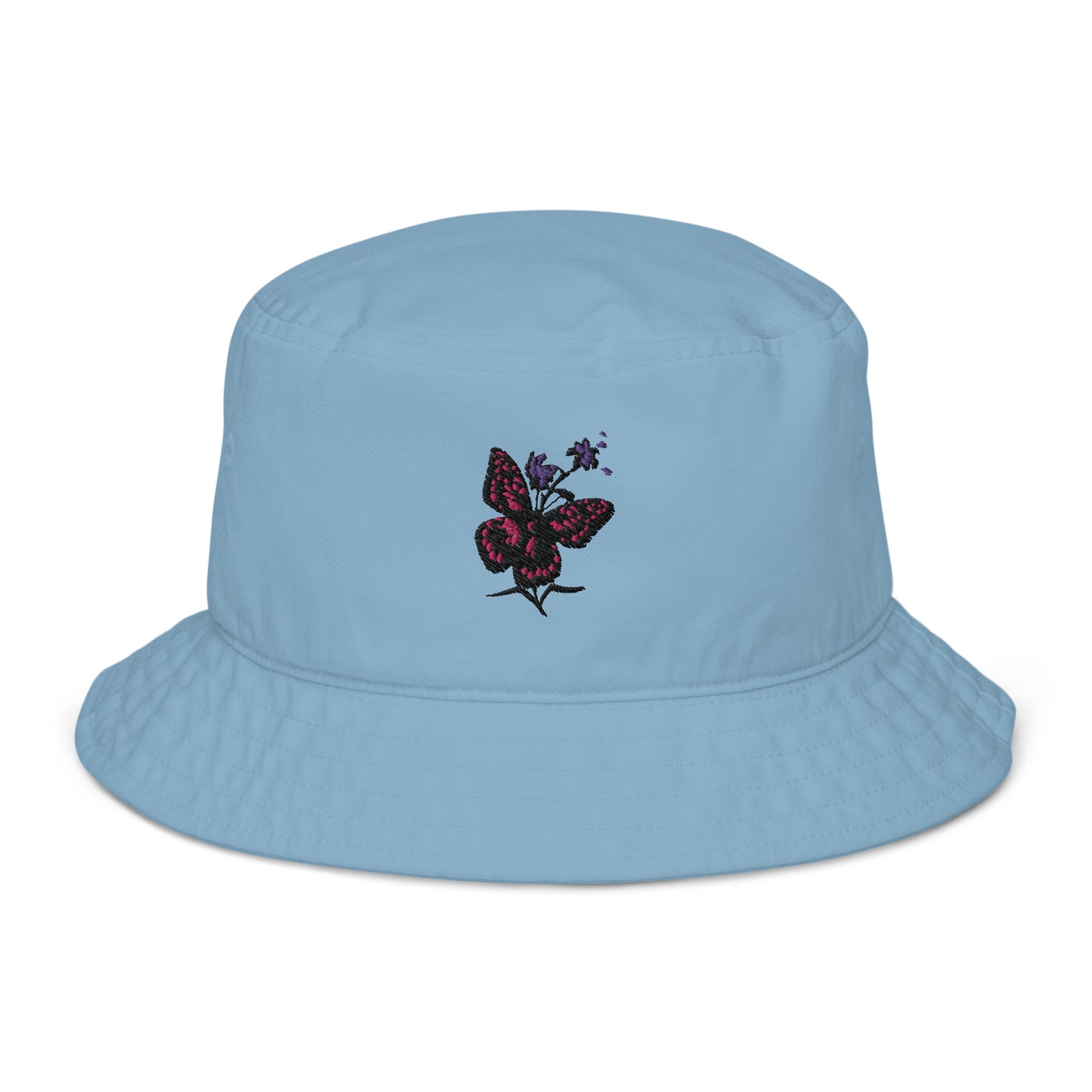 Pink Butterfly Organic Cotton Bucket Hat