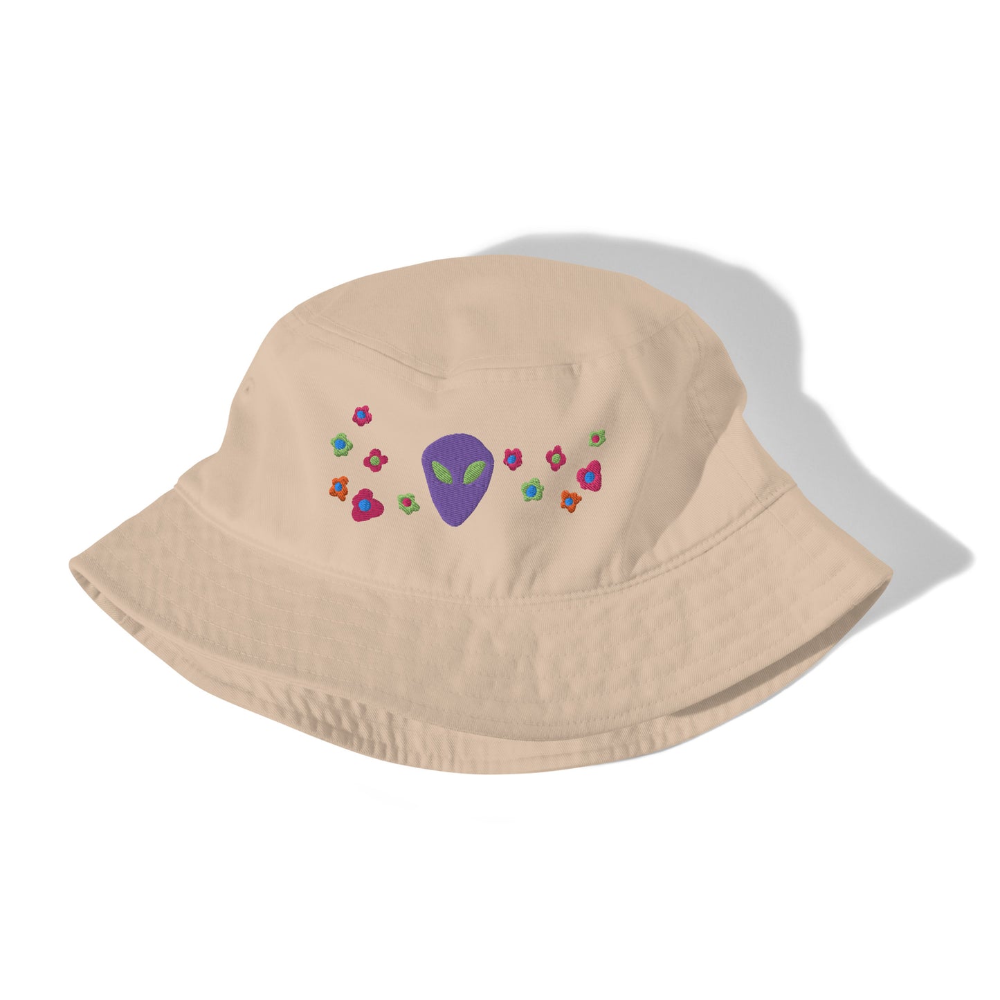 Alien and Flowers Organic Cotton Bucket Hat