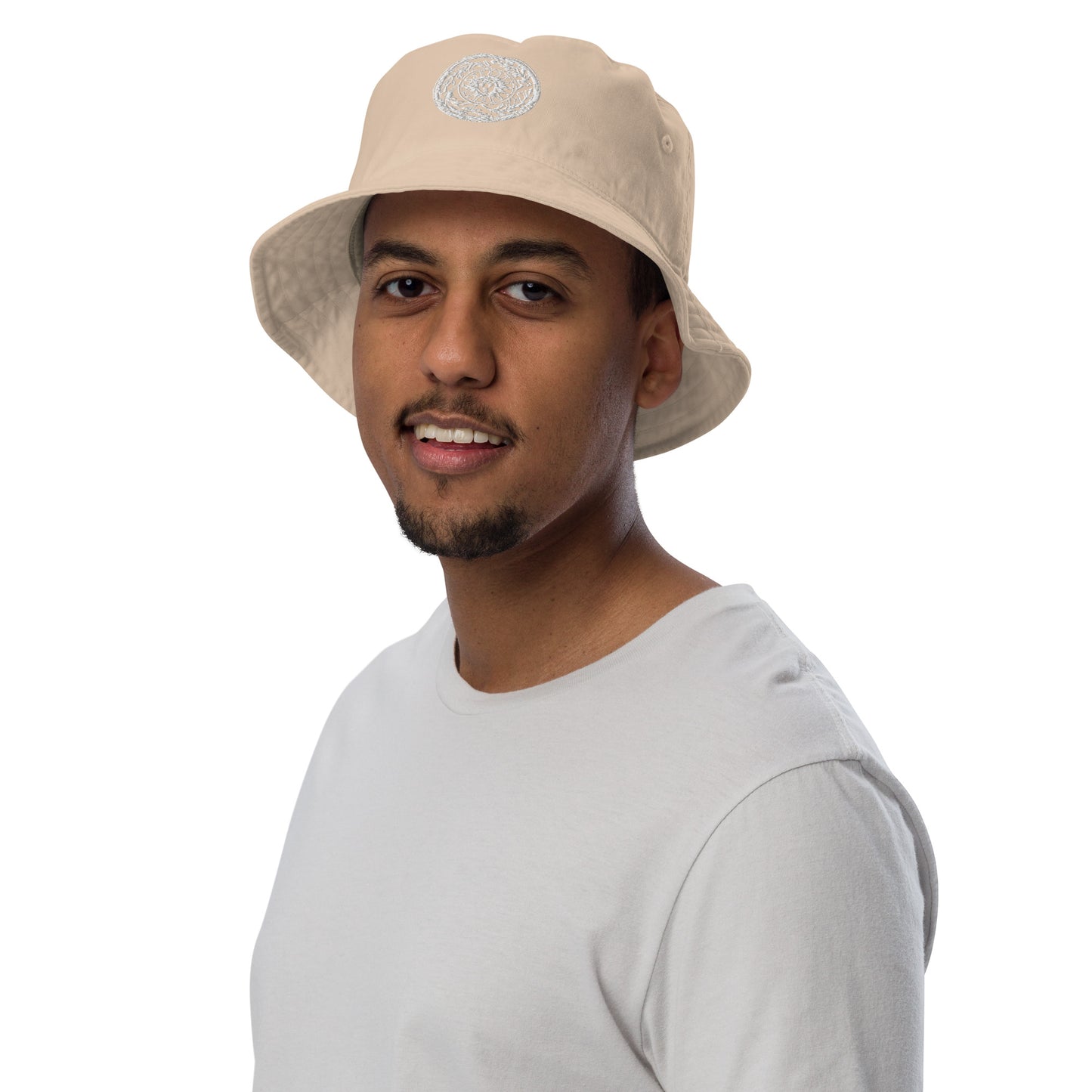 Medusa Sun Medallion Organic Cotton bucket hat