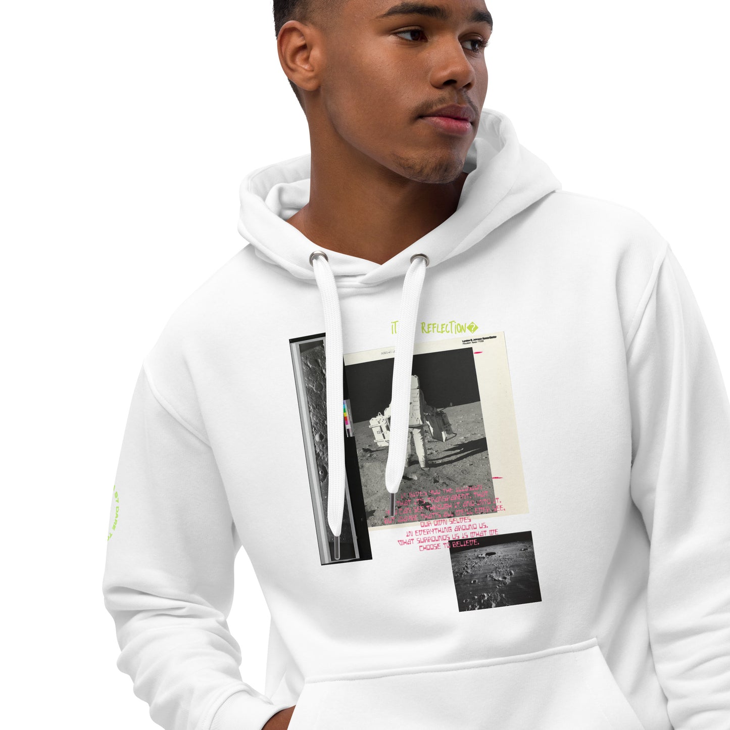 Reflection of Self, Man on the Moon Premium Eco Hoodie