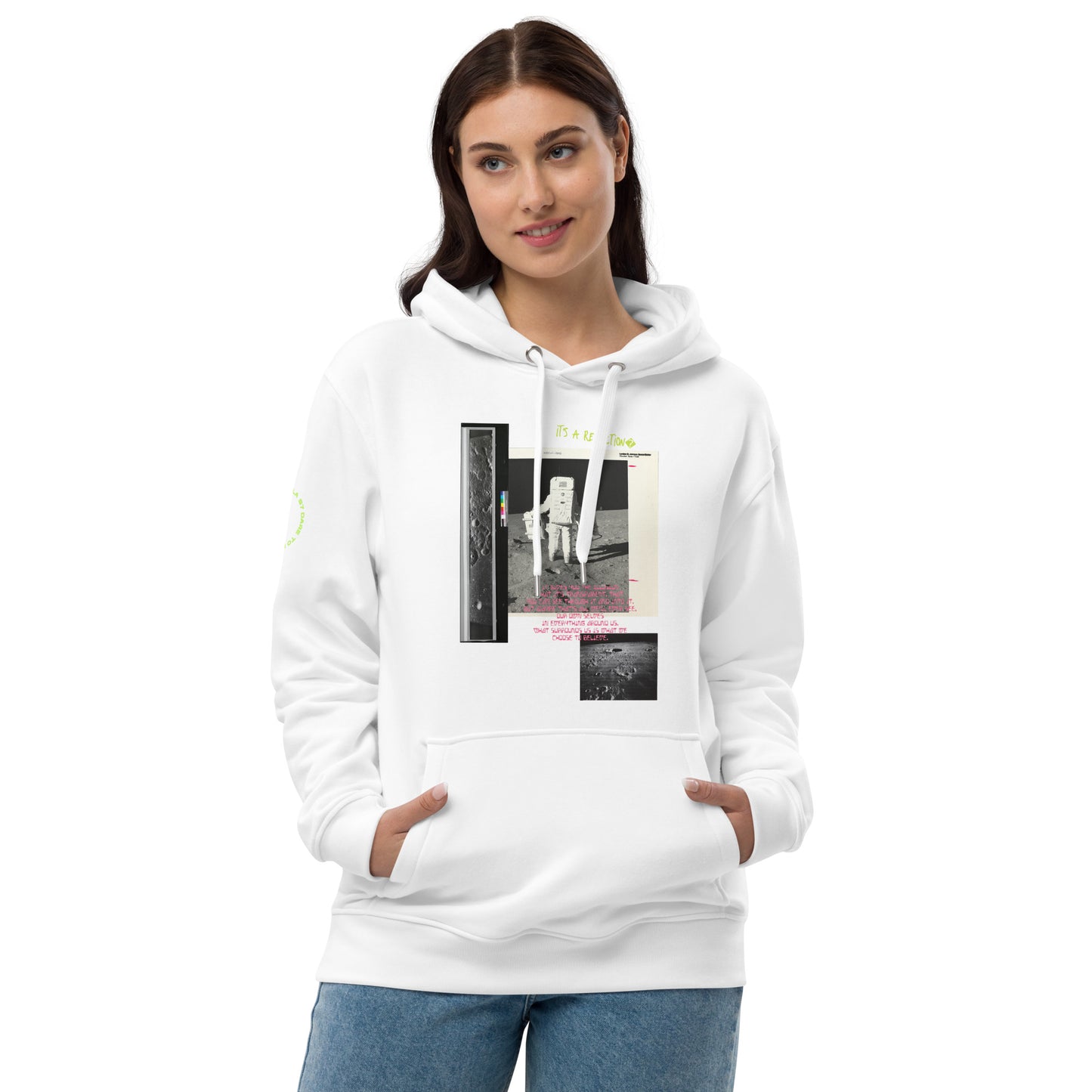 Reflection of Self, Man on the Moon Premium Eco Hoodie