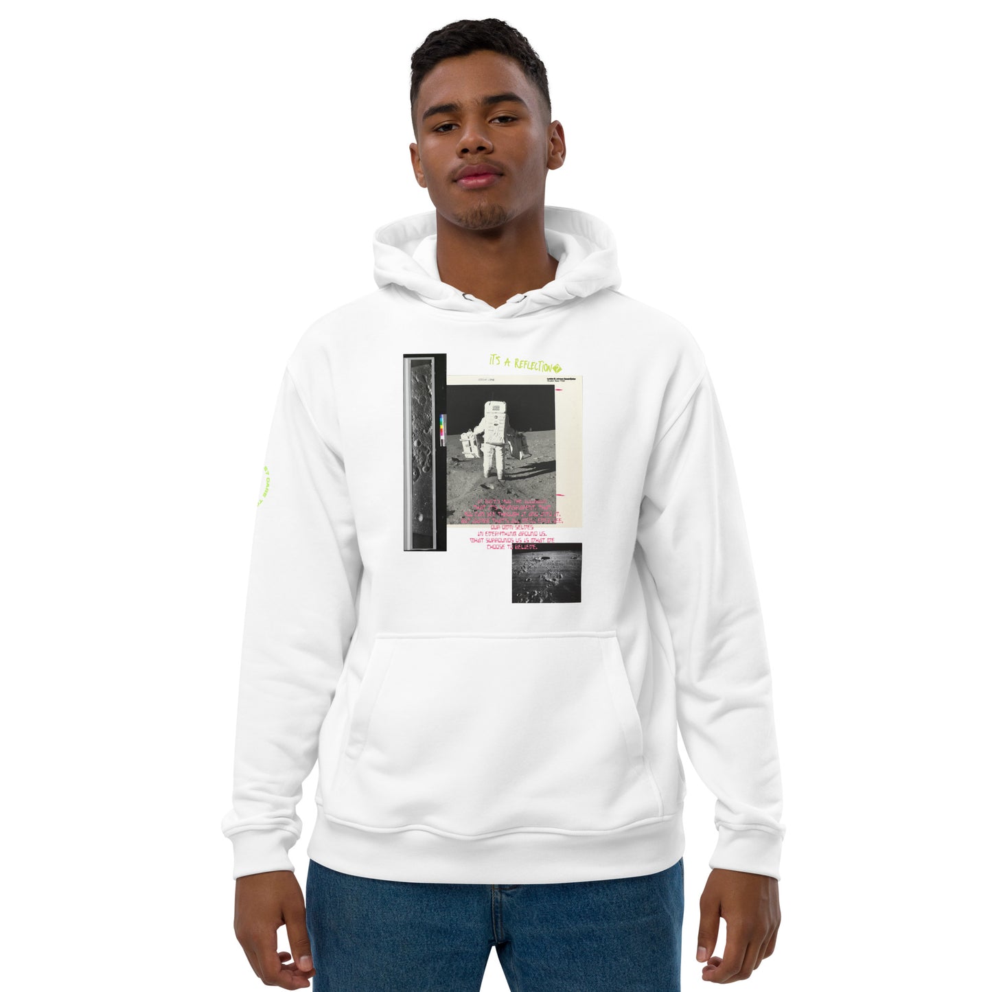 Reflection of Self, Man on the Moon Premium Eco Hoodie