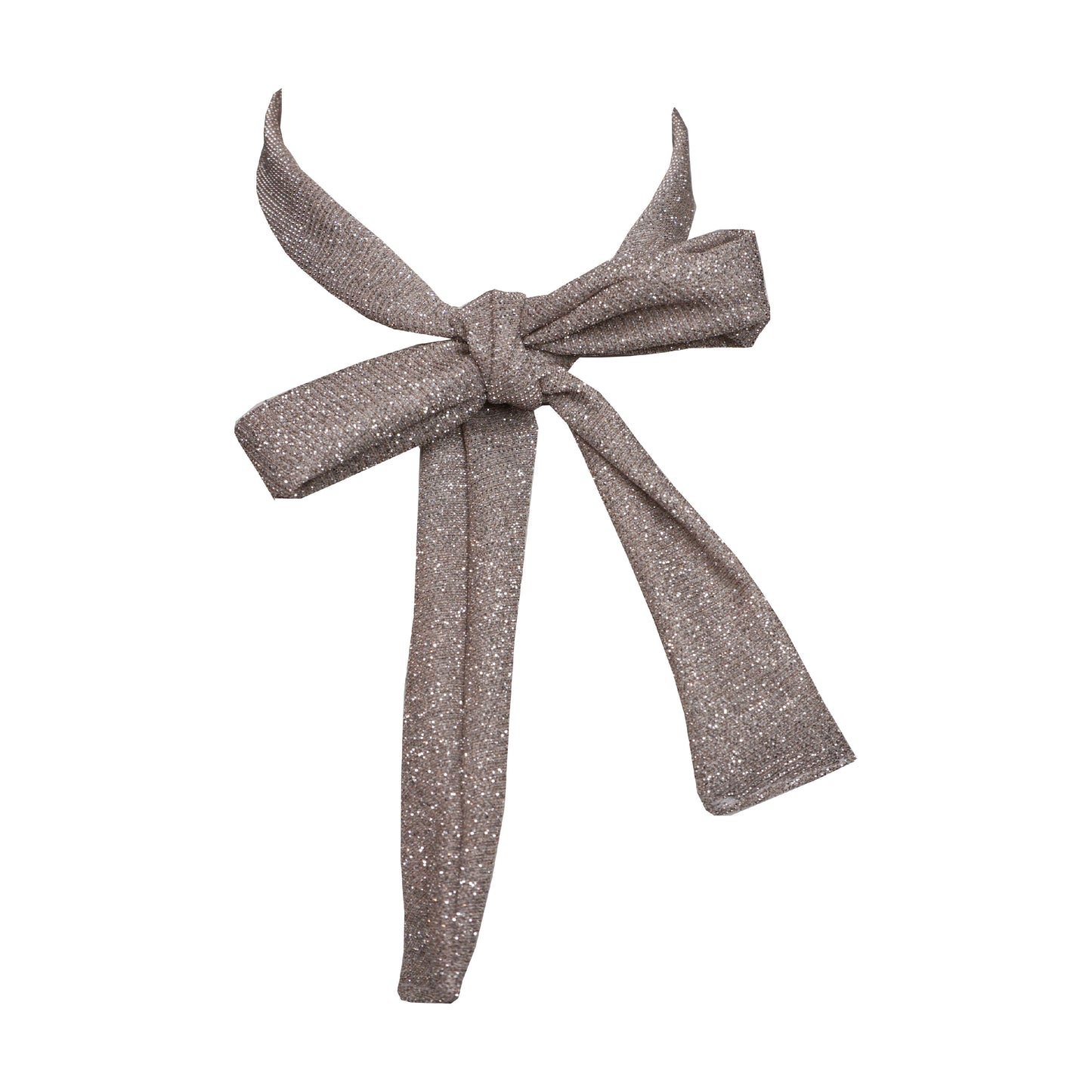 Silver Sparkle Bow Scrunchie