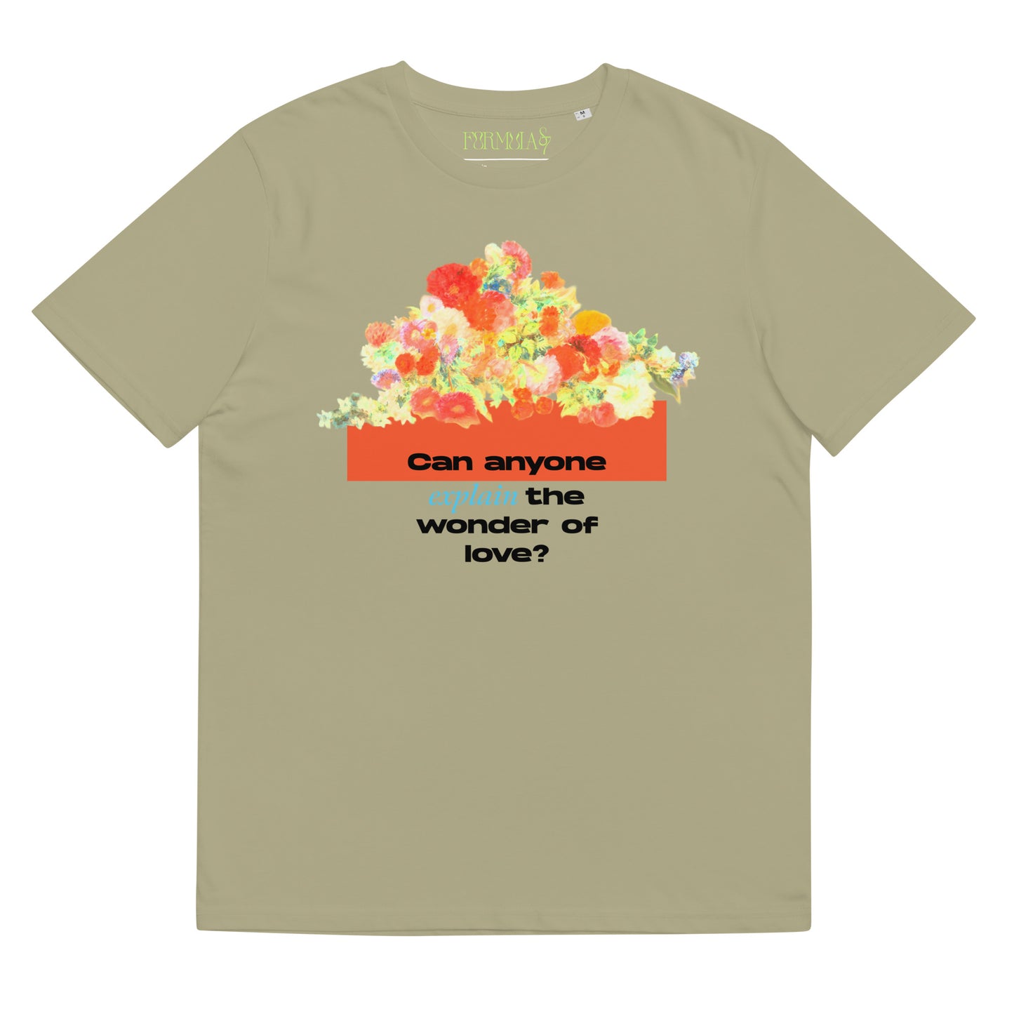 The Wonder of Love Floral Unisex organic cotton t-shirt