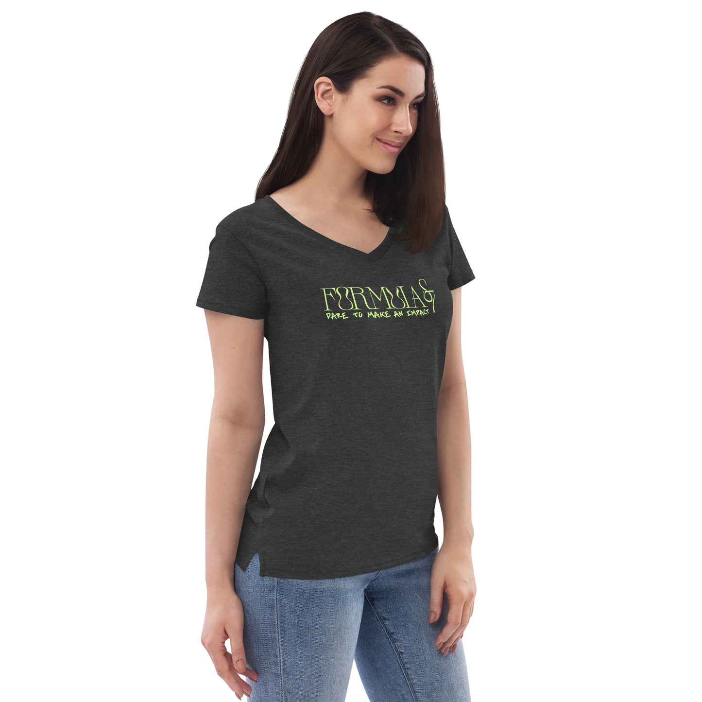 Women’s Recycled V-Neck Formula S7 Logo Print T-Shirt