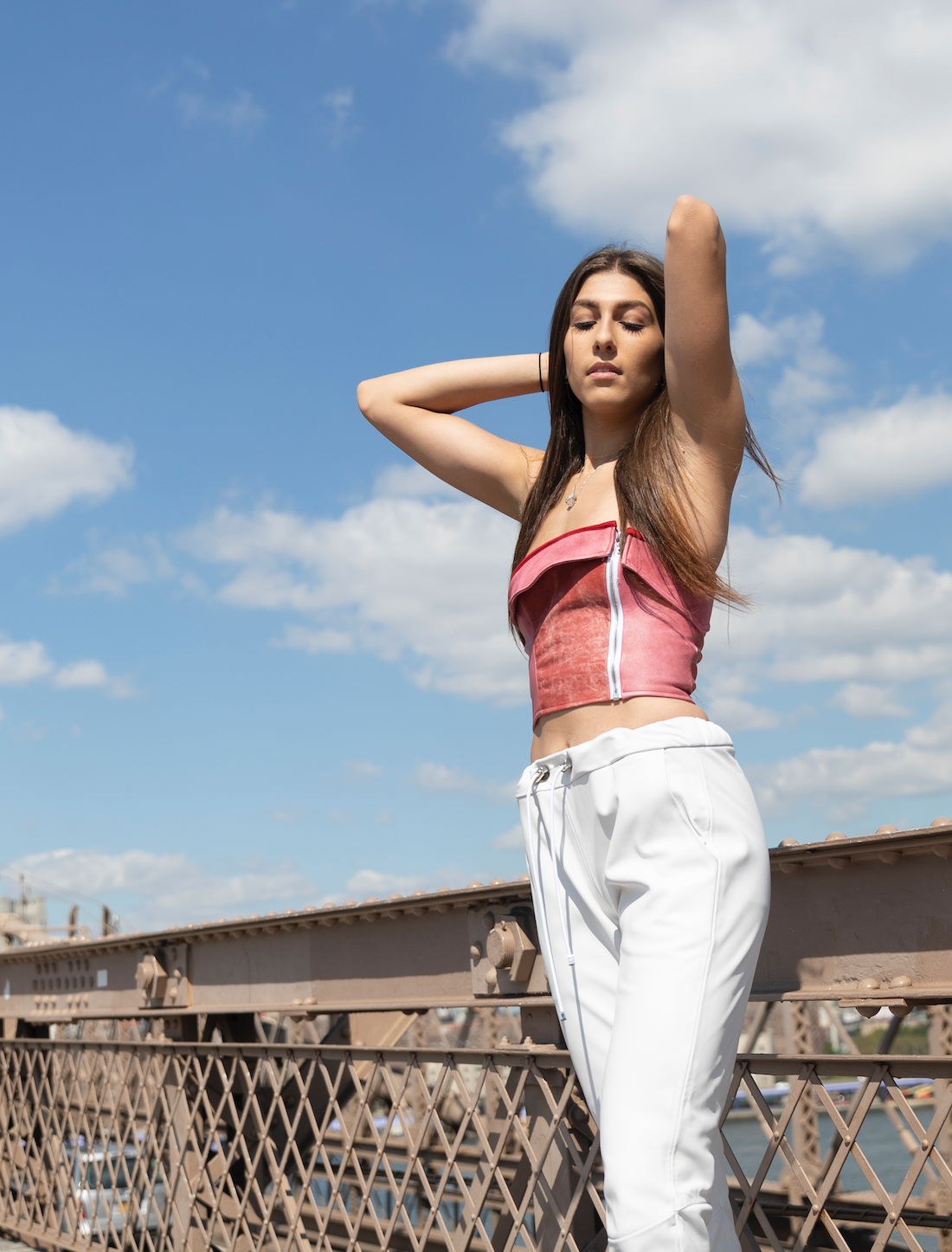 Red Leather Crop Top