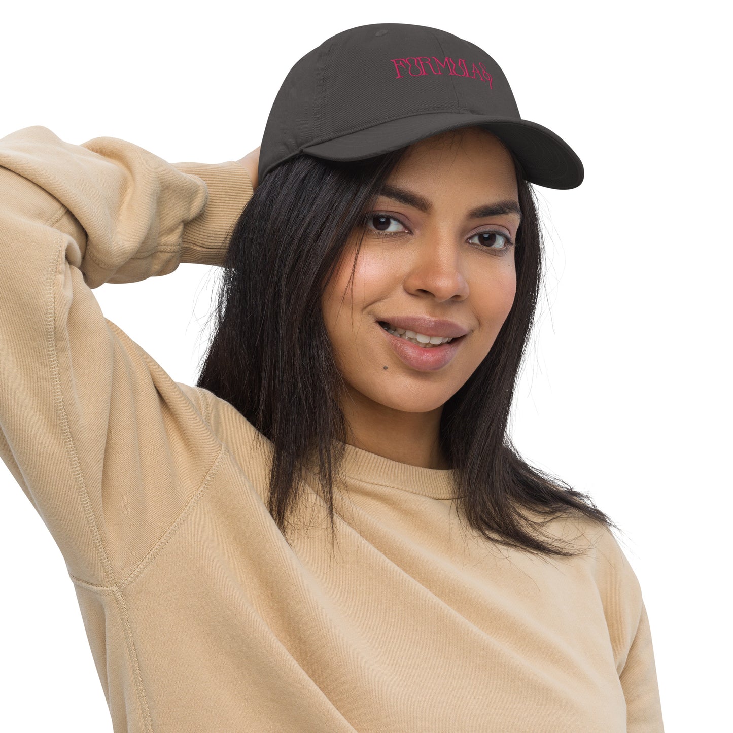 Formula S7 Hot Pink Embroidery Organic Cotton dad hat