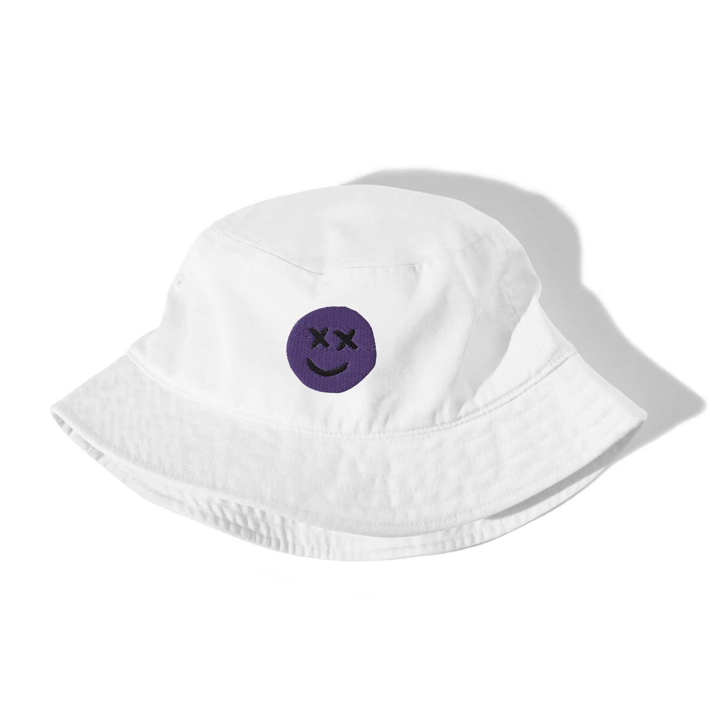 Happy Mood Purple Smiley Organic bucket hat