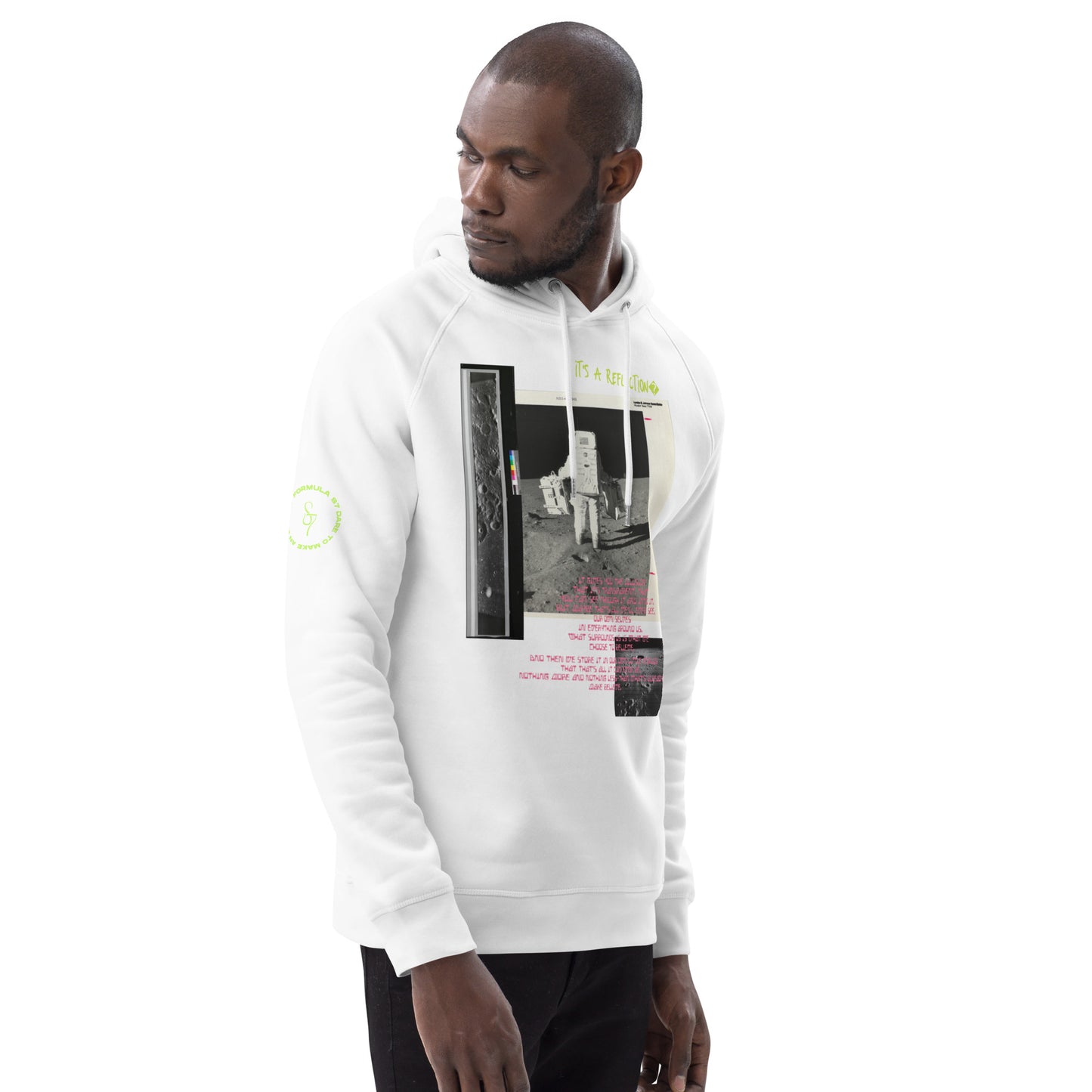Reflection of Self, Man on the Moon Unisex Pullover Hoodie